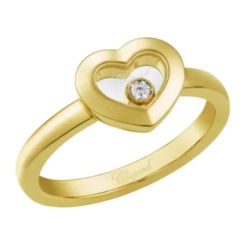 Bague Chopard Happy Diamonds En Or 18 Carats Avec Diamant - Occasion, Taille 55, Style Cocktail