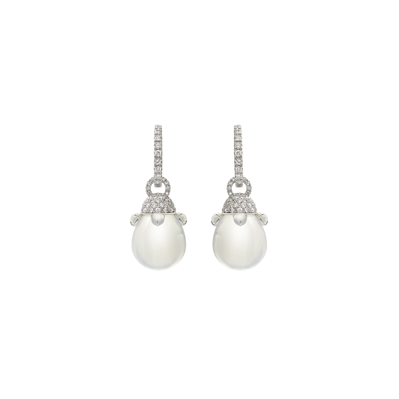Boucles d'oreilles Quartz Rose – Aura Radieuse, Argent Plaqué Or 10K