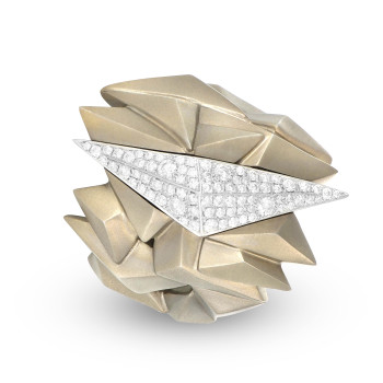 Bague JMG Titane Gris et...
