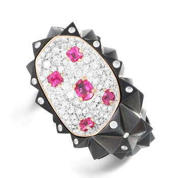 Bague JMG Titane Noir,...