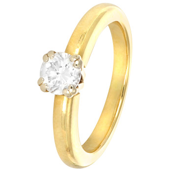 Solitaire Or Jaune et Diamant