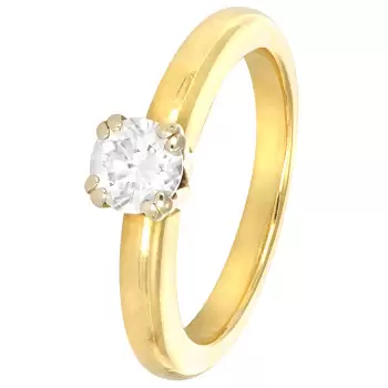 Solitaire Or Jaune et Diamant