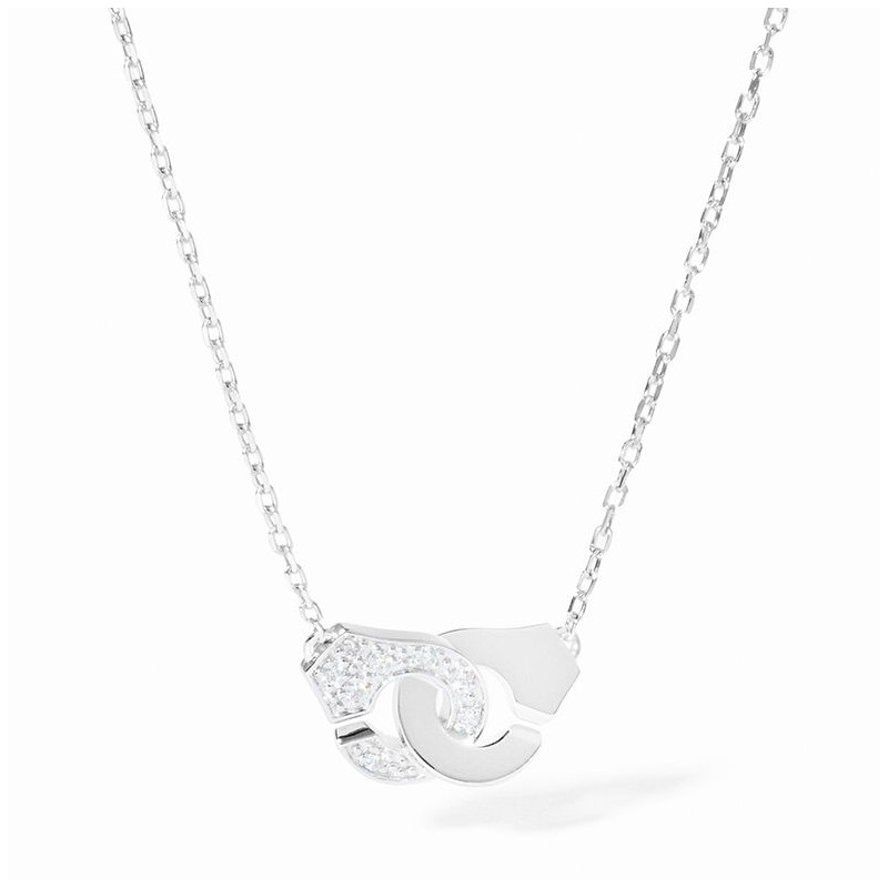 Achat Collier Gigi Clozeau Classique en or blanc et résine aqua, 42cm