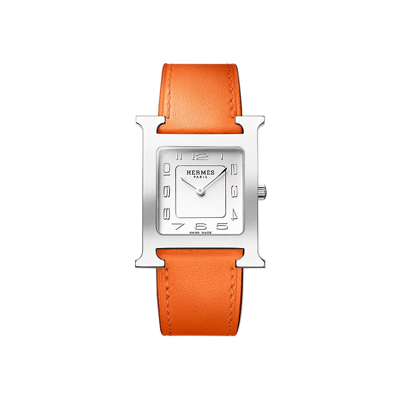 Montre Hermès Pour Homme, Profil Argenté, Modèle Chaîne Combiné, élégance Intemporelle #57367