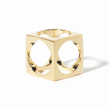 Pendentif et Bague dinh van Le Pavé GM, Or jaune