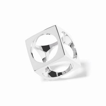 Pendentif et Bague dinh van Le Pavé GM, Argent