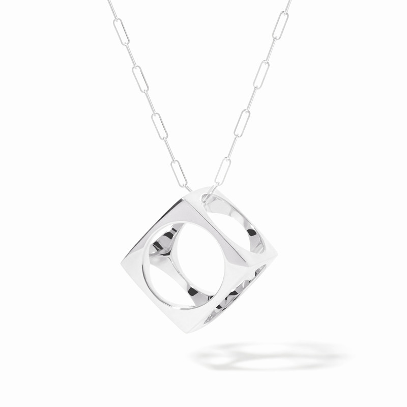 Collier dinh van Le Pavé GM, Argent