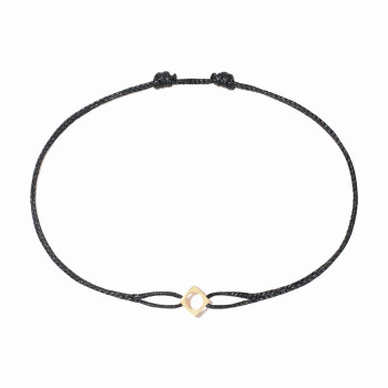 Bracelet sur cordon dinh van Le Pavé PM, Or jaune