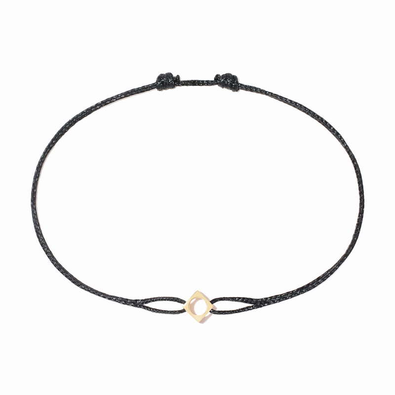 Bracelet sur cordon dinh van Le Pavé PM, Or jaune