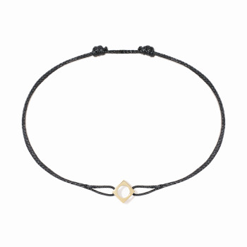 Bracelet sur cordon dinh van Le Pavé MM, Or jaune