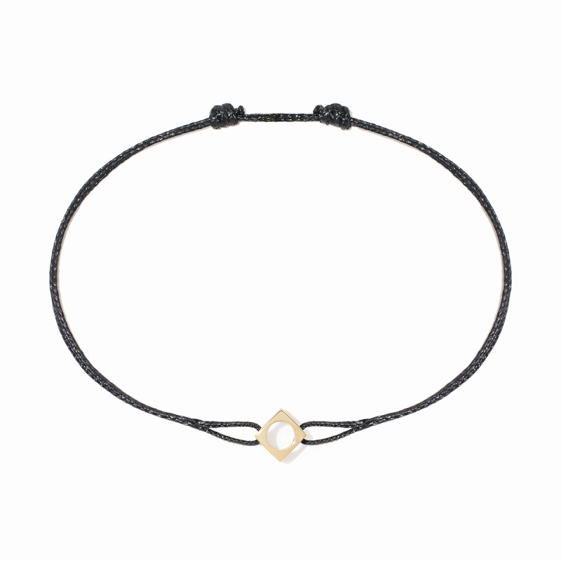 Bracelet sur cordon dinh van Le Pavé MM, Or jaune