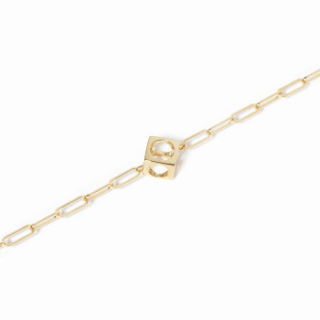 Bracelet sur chaine dinh van Le Pavé PM, Or jaune