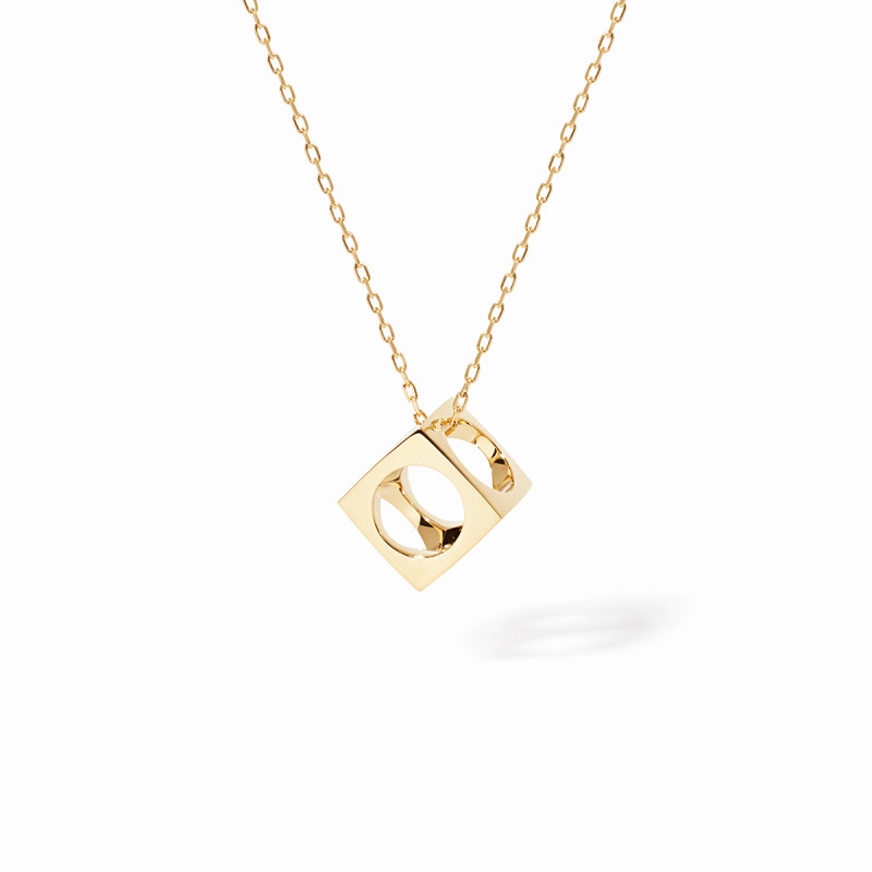 Collier dinh van Le Pavé MM, Or jaune