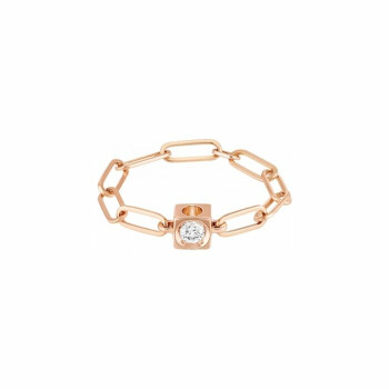Bague dinh van Le Cube, Or rose et Diamant