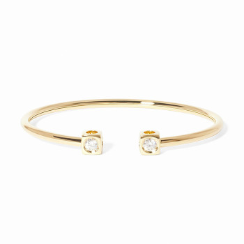 Bracelet dinh van Le Cube Grand modèle, Or jaune et Diamants
