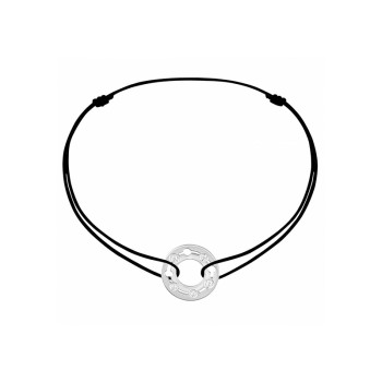 Bracelet sur cordon dinh van Pulse, Or blanc et Diamants