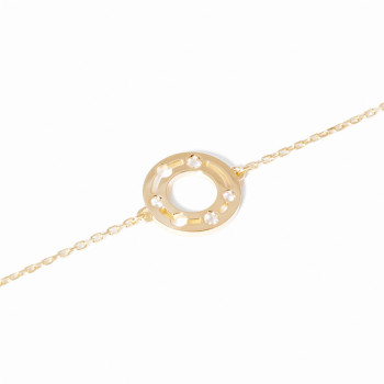 Bracelet sur chaine dinh van Pulse, Or jaune et Diamants