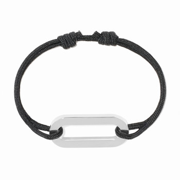 Bracelet sur cordon dinh van Maillon XL, Or blanc