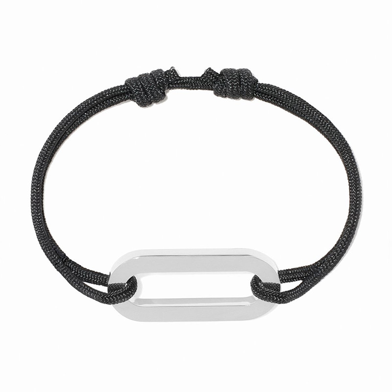 Bracelet sur cordon dinh van Maillon XL, Or blanc