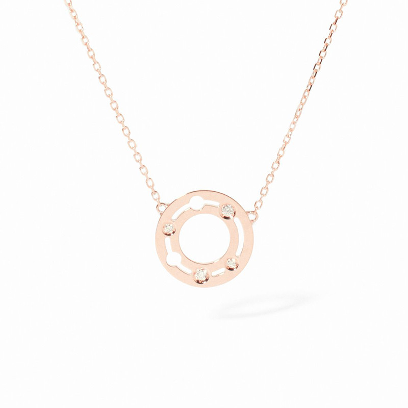 Collier dinh van Pulse, Or rose et Diamants