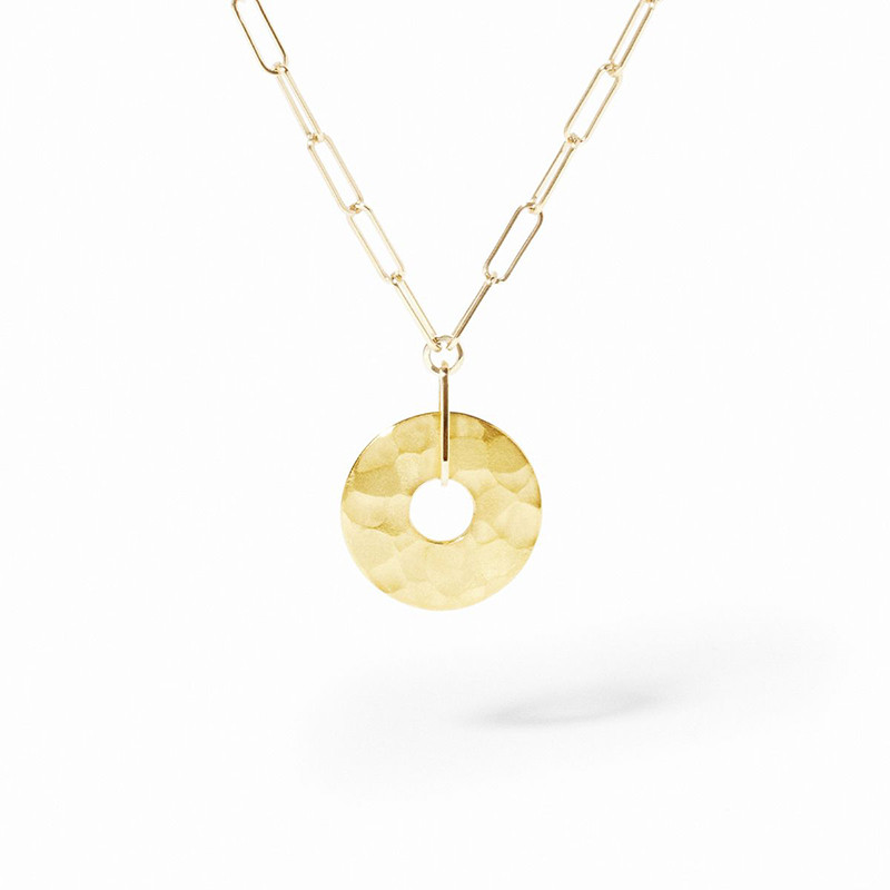 Collier dinh van Pi 14mm, Or jaune