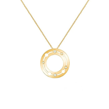 Collier dinh van Pulse 20mm, Or Jaune et Diamants