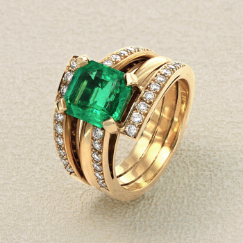 Bague Triple Or Jaune,...