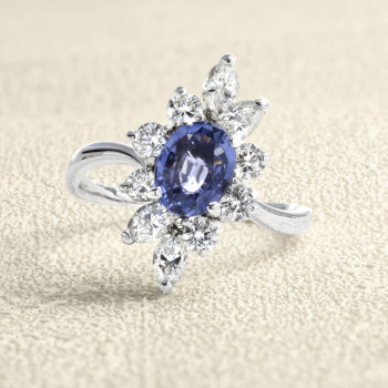 Bague Marquise Or Gris,...