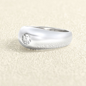 Bague Jonc anglais Or gris...