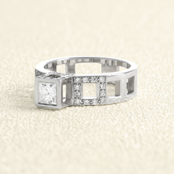 Bague Or blanc et Diamants