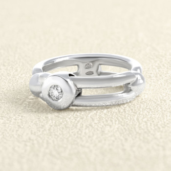 Bague Motus Or blanc avec...