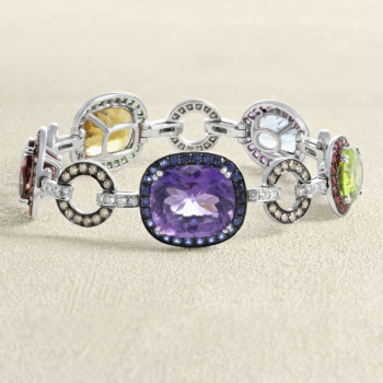 Bracelet Or Gris, Diamants,...