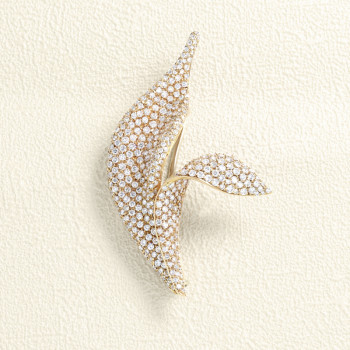 Broche Epi Or rose et Diamants