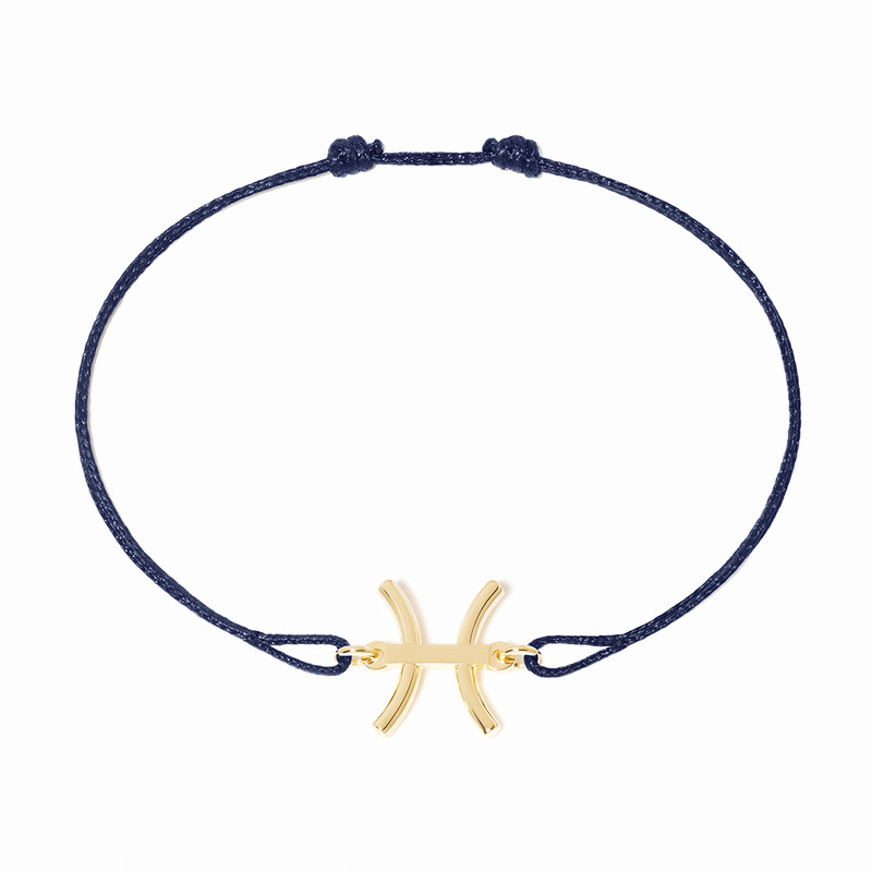 Bracelet cordon dinh van Les Signes Poisson Or jaune