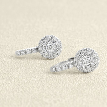 Boucles d'oreilles Or blanc...