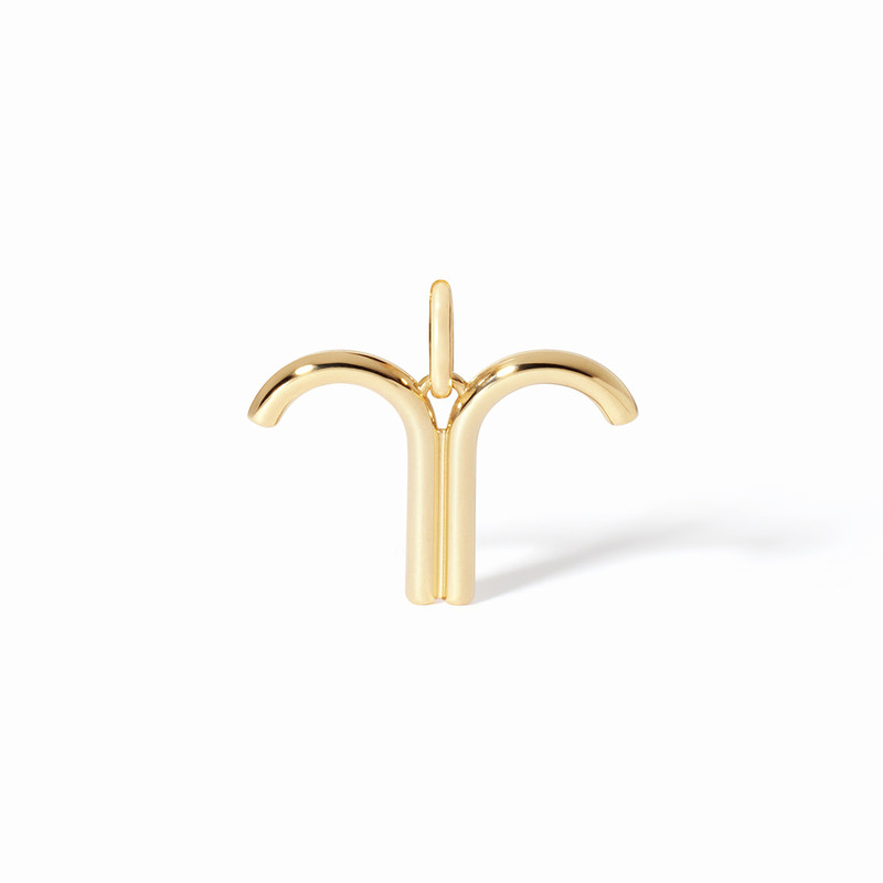 Pendentif dinh van Les Signes Bélier petit modèle Or jaune