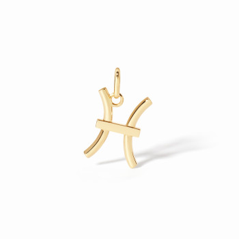 Pendentif dinh van Les Signes Poisson petit modèle Or jaune