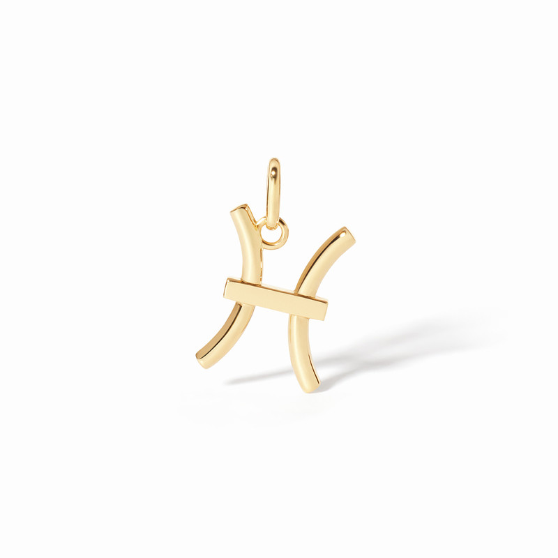 Pendentif dinh van Les Signes Poisson petit modèle Or jaune