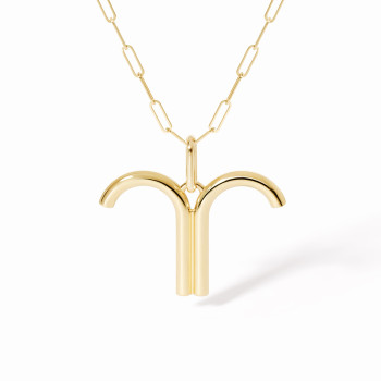 Pendentif dinh van Les Signes Bélier grand modèle Or jaune