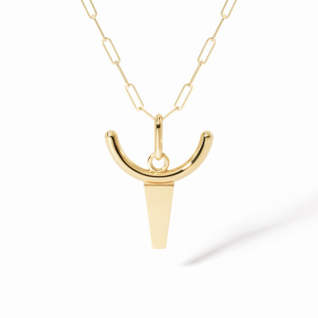 Pendentif dinh van Les Signes Taureau grand modèle Or jaune