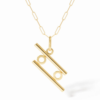 Pendentif dinh van Les Signes Cancer grand modèle Or jaune
