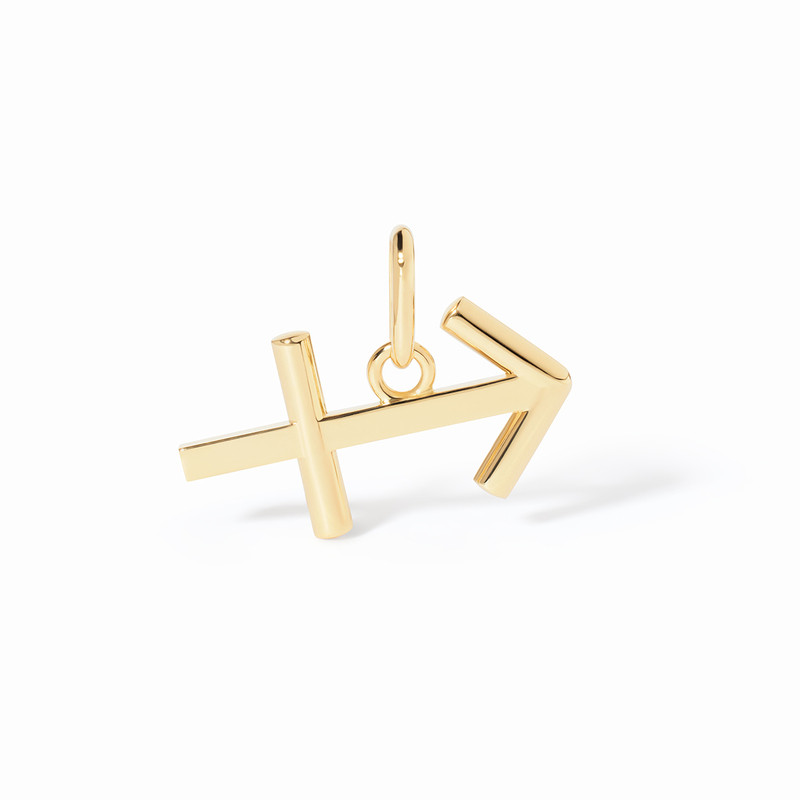 Pendentif dinh van Les Signes Sagitaire grand modèle Or jaune