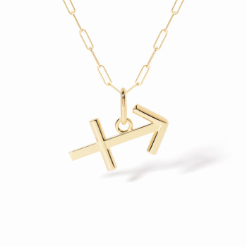 Pendentif dinh van Les Signes Sagitaire grand modèle Or jaune