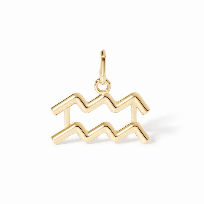 Pendentif dinh van Les Signes Verseau grand modèle Or jaune