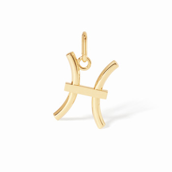 Pendentif dinh van Les Signes Poisson grand modèle Or jaune