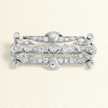 Broche Plaque Platine et...