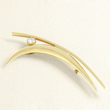Broche Or jaune et Diamants
