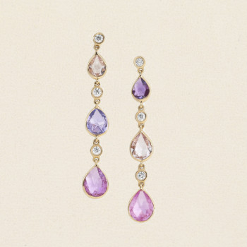 Boucles d'oreilles Or Rose,...