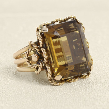 Bague Or rose et Citrine RPC