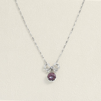 Collier Platine, Grenat et...